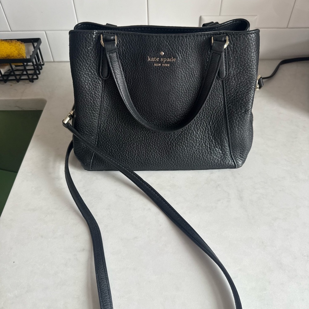 Kate Spade Black Pebbled Leather Crossbody Bag